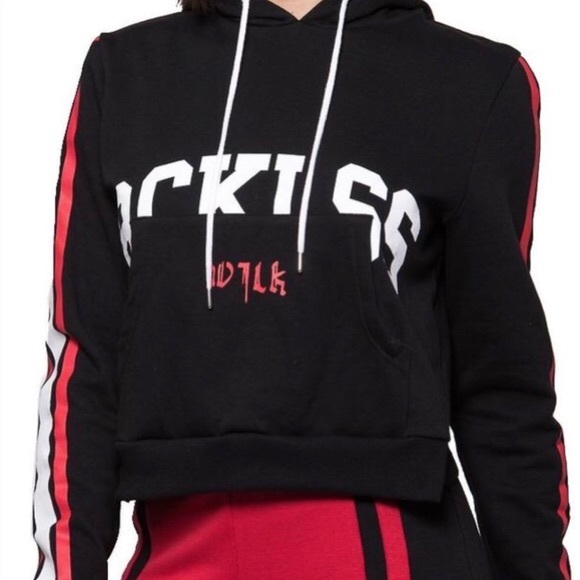 Young & Reckless Tops - Y&R x Sammy Wilk | Crop Long Sleeve Hoodie